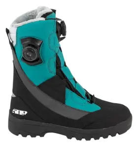 F06001300-009-301 509 Open Box Womens Raid Double Boa Snowmobile Boots Emerald Size 9