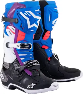 Alpine Stars 8059347050737 Tech 10 Supervented Boots Blk/enamel Blu/pur/wht Sz 7