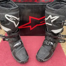 Alpinestars 021506659242 Tech 3 Boots Mens Size 10 Black Motocross Motorcycle Dirt Bike Mx