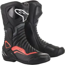 Smx-6 Alpinestars 033637936819 V2 Mens Perforated Leather Boots Black/gray/red 49 Eur