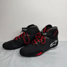 Alpinestars 033637960845 Sektor Street Riding Shoes Black/red Size 12 Like New
