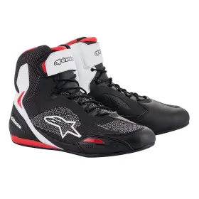 Alpinestars 033637964768 Mens Faster-3 Rideknit Motorcycle Riding Shoe Black/white/red 6.5