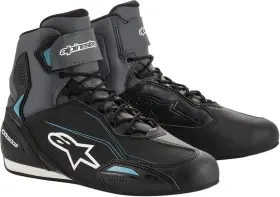 Alpinestars 033637965338 Stella Faster 3 Womens Motorcycle Shoes Black/gray/blue 10 Usa