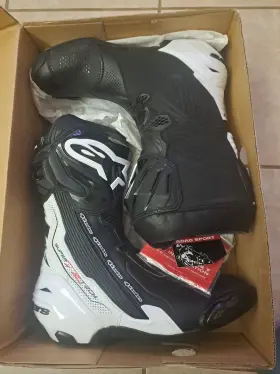 Alpinestars 059175376788 Supertech R Vented Boots Black/white Size Us 11.5 /eu 46 Alpinestars 059175376788 Supertech R Vented Boots Black/white Size Us 11.5 /eu 46