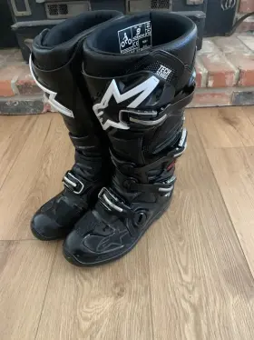 105689b Alpinestars 2024 Tech 7 Enduro Motocross Offroad Boots - Black/size 9