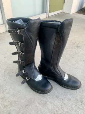 18-172 Alpinestars Vintage Malcolm Smith X Early Motocross Boots Leather Mx Size 11.5