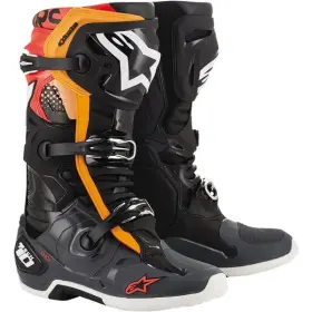 2010020-1143-7 Alpinestars Tech 10 Boots Black/grey/orange/red Size 7