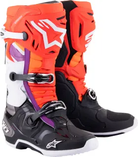 2010020-1332-11 Alpinestars Tech 10 Mx Pro Boots Off-road Motocross Blk-flo Orange&red Size 11 2010020-1332-11 Alpinestars Tech 10 Mx Pro Boots Off-road Motocross Blk-flo Orange&red Size 11