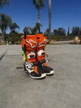 2010020-3372 Alpinestars Tech 10 Le Union Mx Boots - Red/white/blue Size 11