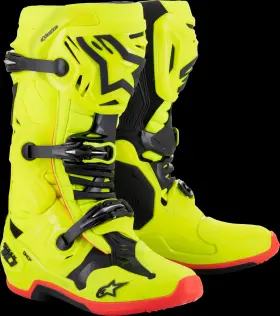 2010020-533-10 Alpinestars Tech 10 Boots Ylw Fluo/blk/red Fluo Sz
