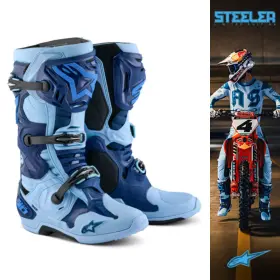 2010020-7217-11 Alpinestars New Limited Edition Steeler Tech 10 Boot - Light Blue Mens 11