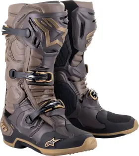 2010020-839-8 Alpinestars Limited Edition Squad Ft23 Tech 10 Boots - Brown/gold Us 8