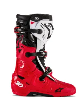 2010025-3016-9 Alpinestars Tech 10 Enduro Boots Bright Red/black/white Size 9