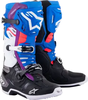 2010520-1792-7 Alpinestars Tech 10 Supervented Boots 7 Black/ Blue/ Pink/ White