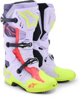 2010520-3150-11 Alpinestars Tech 10 Supervented Motorsport Gloves Purple/yellow Fluorescent/diva