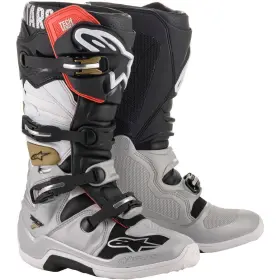 2012014-1829-11 Alpinestars Tech-7 Boots - Black/silver/white/gold 11