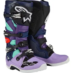 2012014-387-12 Alpinestars Tech 7 Mx Boots - Double Purple/blue/black Size 12