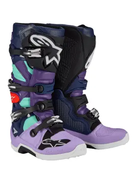 2012014-387-9 Alpinestars Tech 7 Le Boots Double Purple/blue/black Size 9