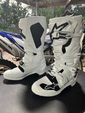 2012014209 Alpinestars Tech 7 Mens Mx Offroad Boots White Motocross - Size 10