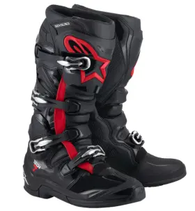2012025-1030-8 Alpinestars Tech 7 Boots - Fluorescent Red/black Size 8 Euro 42
