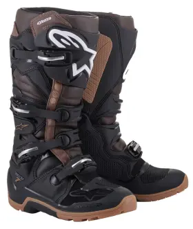 2012114-1089-11 Alpinestars Tech 7 Previous Collection Black Dark Brown Enduro Boots Size 11