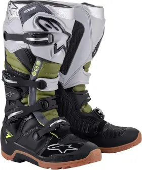 2012114-1916-14 Alpinestars Tech 7 Enduro Boots - Black/silver/green Us 14
