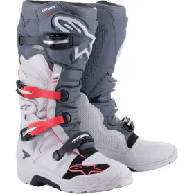 2012114-9204-14 Alpinestars Tech 7 Enduro Boots Light Grey/dark Grey/red 14