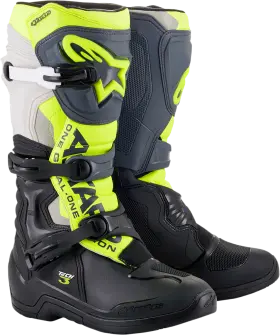2013018-1055-13 Alpinestars Tech 3 Boots Black/gray/yellow Fluorescent Us 13 - Off-road
