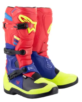 2013018-3375-14 Alpinestars Tech 3 Boots 14 Red/blue/yellow Fluorescent