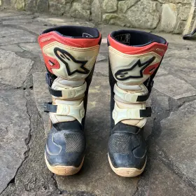 2014018-12-8 Alpinestars Youth Tech 3 Series Size 1 Black/orange/white Dirt Bike Boots Bmx