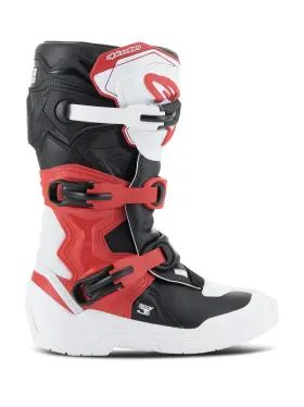 2014024-2030-6 Alpinestars Tech 3 Youth Boots White/black/bright Red Size 6