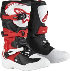 2014024-2030-8 Alpinestars Tech 3s Youth Boots 8 White/black/bright Red