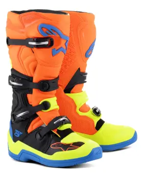 2015015-4755-12 Alpinestars Tech 5 Mx Boots - Orange Fluorescent/blue/yellow Fluo Size 12 2015015-4755-12 Alpinestars Tech 5 Mx Boots - Orange Fluorescent/blue/yellow Fluo Size 12