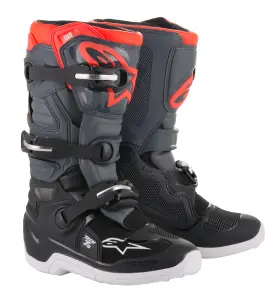 2015017-1133-2 Alpinestars Tech 7s Youth Boots 2 Dark Gray/light Gray/red Fluorescent