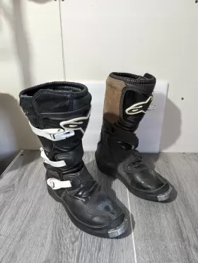 2015017-1241-5 Alpinestars Tech Motorcoss Dirt Bike Boots Black/white Size 5 Eu 38 Mx