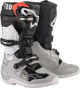 2015017-1829-3 Alpinestars Tech 7s Youth Boots 3 Black/silver/white/gold