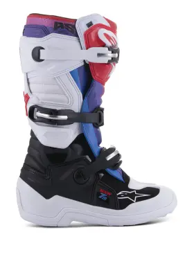 2015017-289-5 Alpinestars Tech 7s Youth Boots White/black/rainbow Size 5