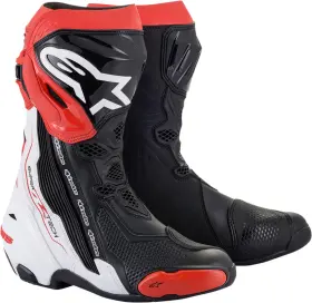 2220021-123-45 Alpinestars Black/white/red Supertech R Boots Us 10.5 / Eu 45