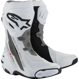 2220121-2024-44 Alpinestars Supertech R Vented Boots 9.5 White/mid Gray/black