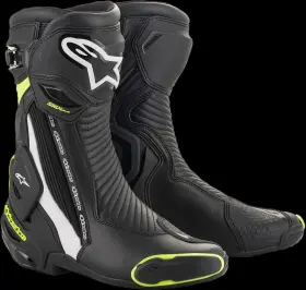 2221019-125-47 Alpinestars Smx Boots - Black/white/yellow Fluorescent Us 12 / Eu 47