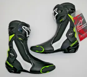 2221119-125-43 Alpinestars Smx Vented Boots Black/white/yellow Us 9 / Eu 43 -