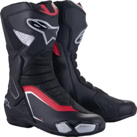 2223025-199-41 Alpinestars Smx-6 V3 Boots 7.5 Black/silver/red 8687577