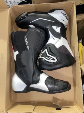 2223517-1100-42 Alpinestars Smx S Motorcycle Boots Sz 45 Us 10.5 Excellent