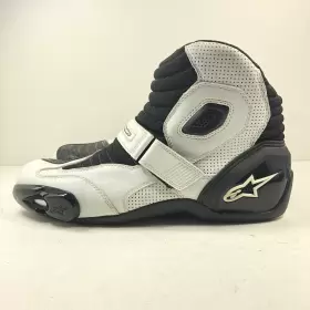 2224012 Alpinestars Mens S-mx 1 Vented Motorcycle Boot White Black Sz 12.5 Zipper Ce