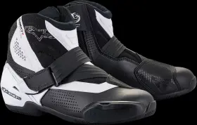 2224021-12-45 Alpinestars Smx1-r V2 Boots - Black/white Us 10.5 / Eu 45