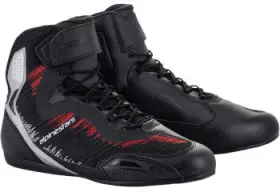 Alpinestars 2510319193011 Faster-3 Rideknit Riding Shoes Black Silver Red 11