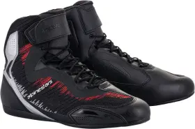 Alpinestars 2510319193014 Faster-3 Rideknit Black Silver Red Shoes Size 14