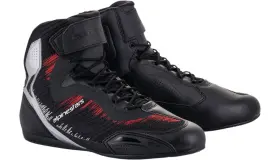 Alpinestars 2510319193085 Faster-3 Rideknit Riding Shoes 8.5 Black/silver/bright Red