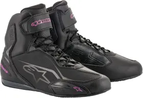 25104191039-8.5 Alpinestars Stella Faster-3 Womens Riding Shoes- Black/fuchsia