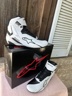 25106252110 Alpinestars Stella Faster-4 Riding Shoes - White/black Size 9 New